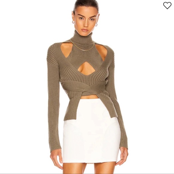 Dion Lee Cable Tie Sweater in Warm Khaki Size M